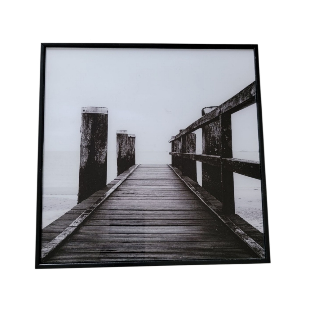 (A) Black/White Crystal Glass Wall Decor